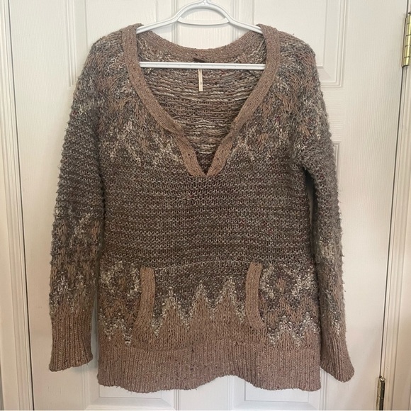 FREE People Wool Blend Bohemian Pullover Cozy Sweater small - Picture 1 of 6